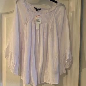 White 3/4 sleeves top